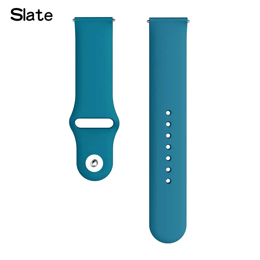Цветной мягкий силиконовый 20 мм браслет для ремешка часов для TicWatch E TicWatch 2 сменный Браслет унисекс - Цвет ремешка: Slate