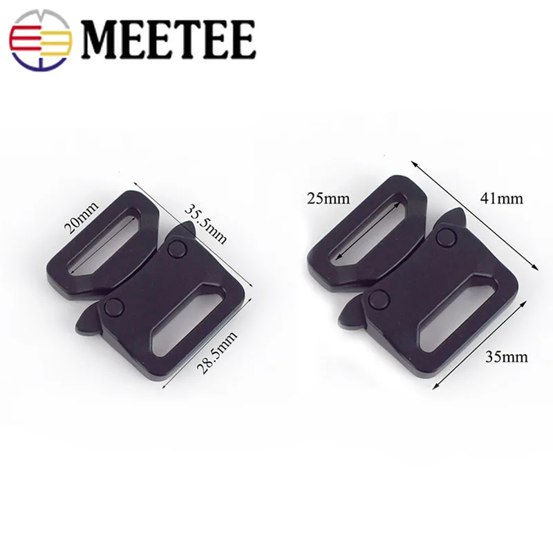 Meetee 2/5 шт. ID 20/25 мм Металлические автоматические пряжки для ремня регулирующая