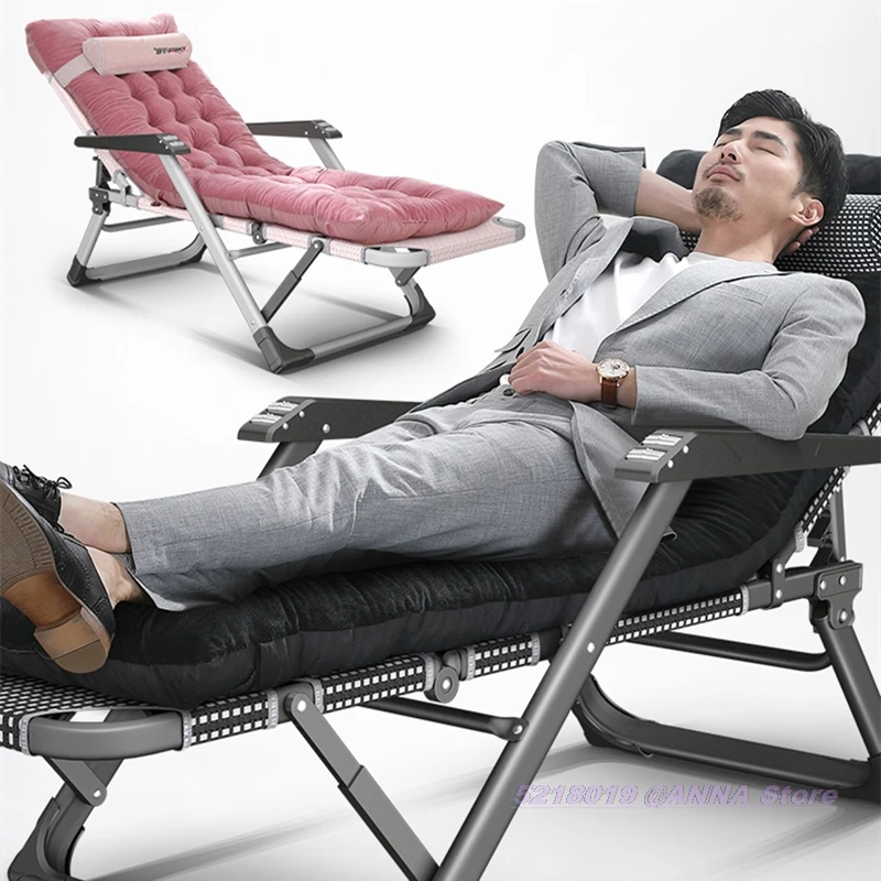 

Super Quality Foldable Chair Upgrade Lunch Break Bed Hot Office Couch Widen 52CM Multipurpose Sofa Cool Black White Pink Cushion