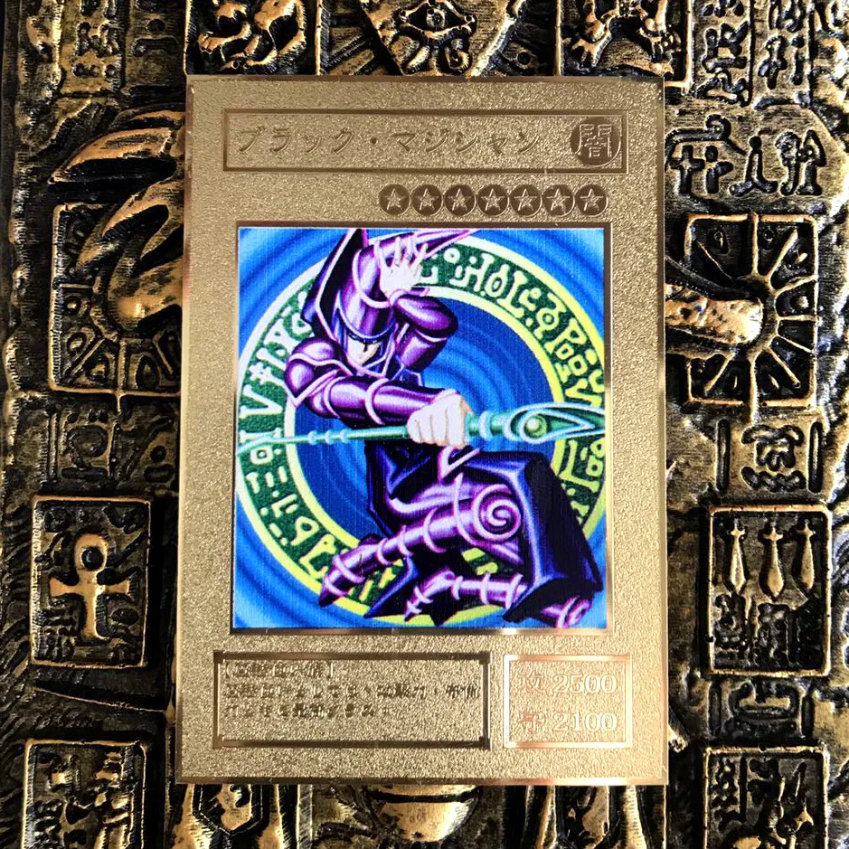 Yu Gi Oh металл черный волшебник DIY Игрушки Хобби Коллекционные коллекционные игры