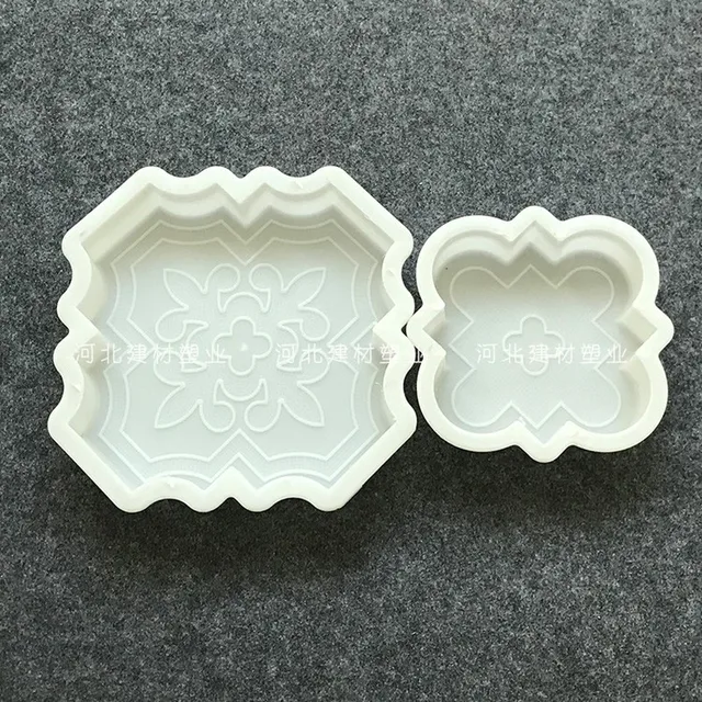 2Db Cement Antik Virág Tégla Penész Négyzetkerti Falkészítés 3D -S Faragófaragó Műanyag Burkolat Formák 30X30X5Cm - Image 4