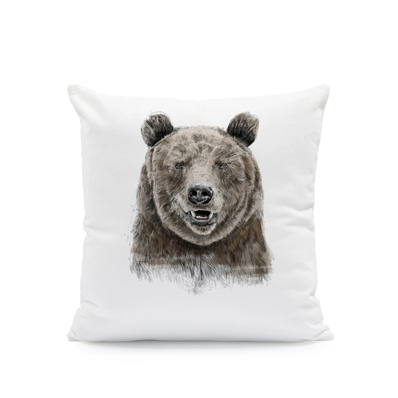 Мультяшная наволочка с животным пандой коричневый медведь коала декоративная