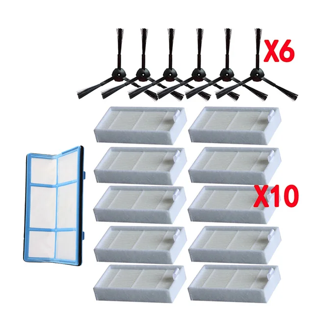 Primary dust Filter side brush Efficient Hepa Filter for ilife v5 v5s V3 V3s v5pro V50 V55 x5  robot vacuum cleaner Parts Blue