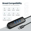 UGREEN-Adaptador de concentrador Micro USB divisor para MacBook Pro Surface MateBook, PC, USB HUB 3,0, 2,0, Ultra Mini, 4 puertos, USB 3,0 ► Foto 2/6