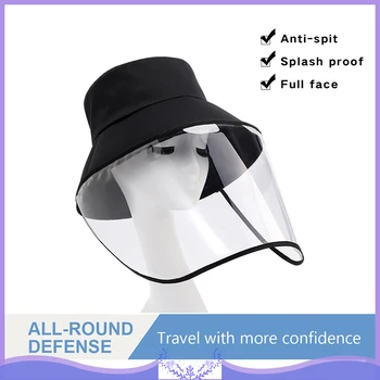 

Saliva-proof Dust-proof Sun Visor Hat Dust-proof Fisherman Safe Protective Clear Hat Anti-droplet upgrade transparent goggles