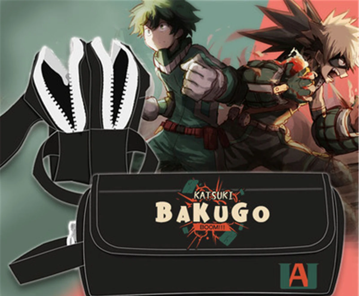 

Anime My Boku no Hero Academia Pencil Case Make up Cosmetic Cartoon Bag Battle Royale Student Collection Prop Gift Izuku