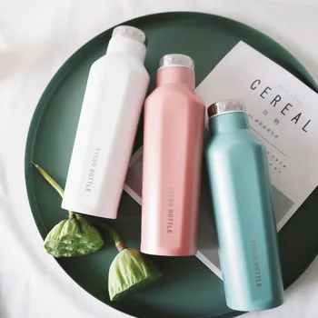 

500ML Fashion Thermos Double wall stainless steel water bottle insulation Vacuum Flask Thermos water bottle Beer Wine