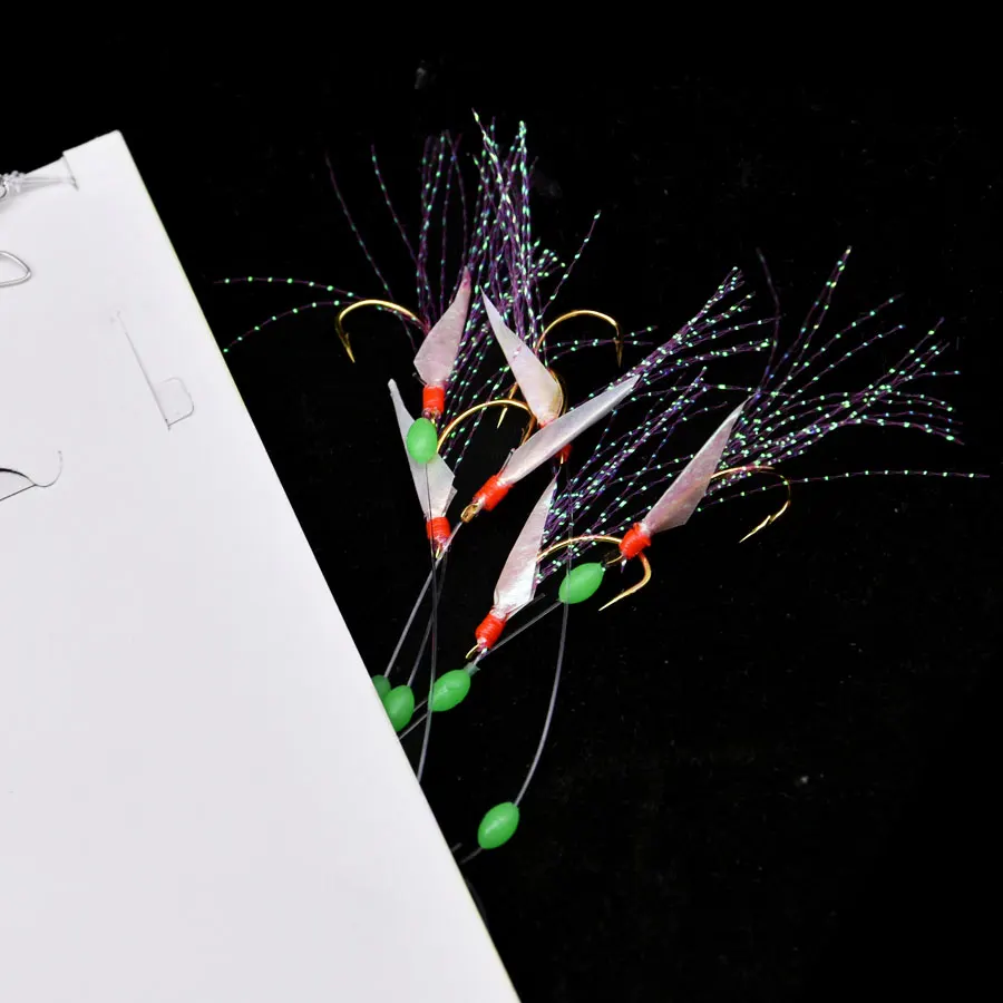 JYJ 3bags Size 9/12/13/15/16/18/20 fishing skin sabiki rigs hooks