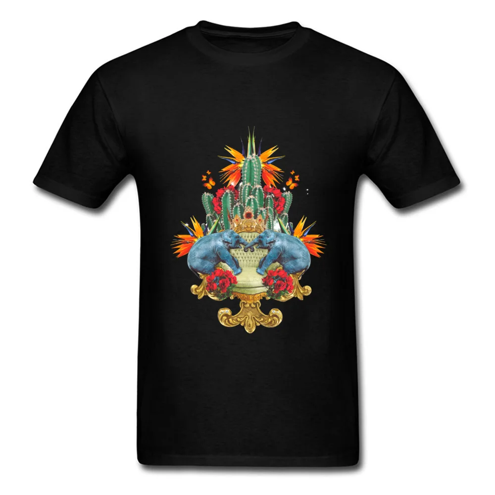 Tower Of Nature T-shirt Elephant T Shirt Men Print Tshirt O Neck Black Tops Hinduism Style Tees Cotton Fabric Clothes 3D No Fade | Мужская