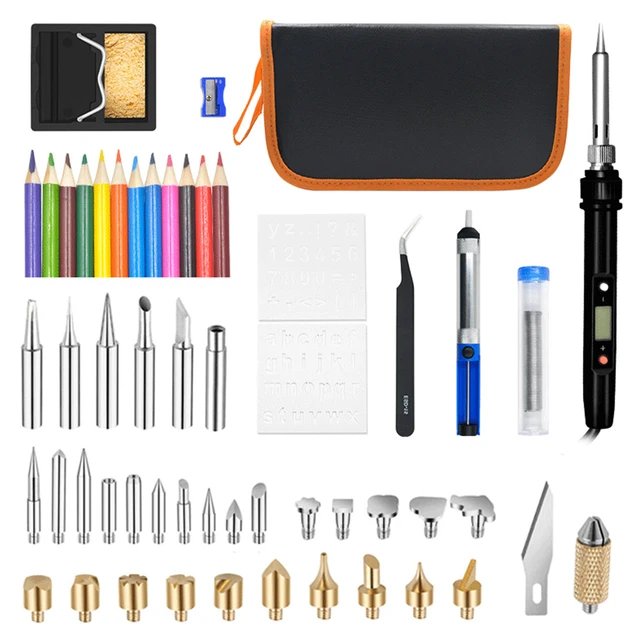 Electric Soldering Iron DIY Wood Burning Kit Heat Transfer Gourd Engraving  Pyrography Pen Tool Welding Embossing Burning Craft