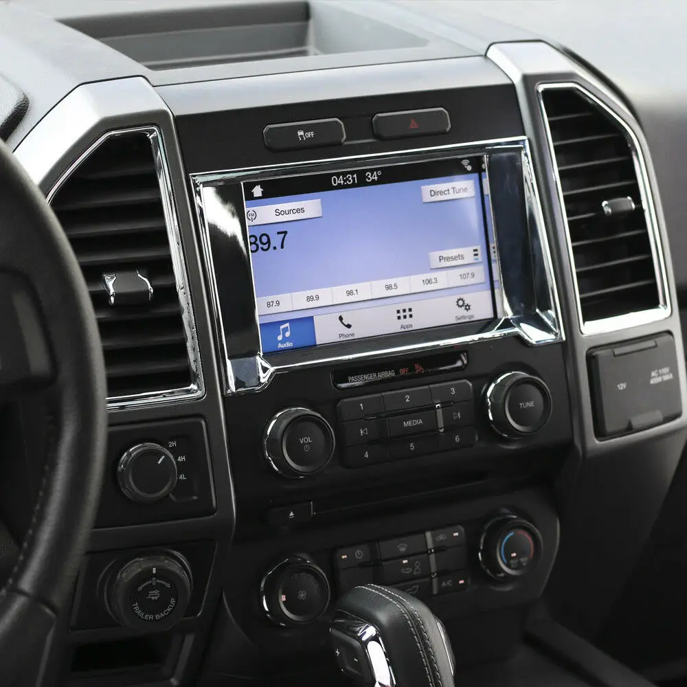 Хром Интерьер центральной приборной панели Накладка для Ford F-150 F150