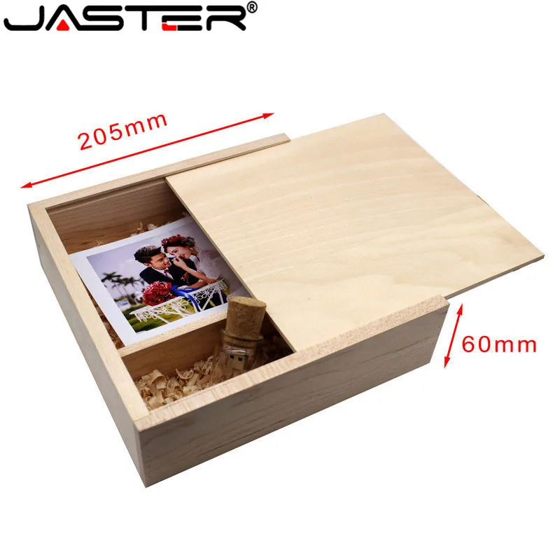 JASTER 205*205*60 мм фотоальбом деревянный USB + коробка usb флеш-накопитель карта памяти
