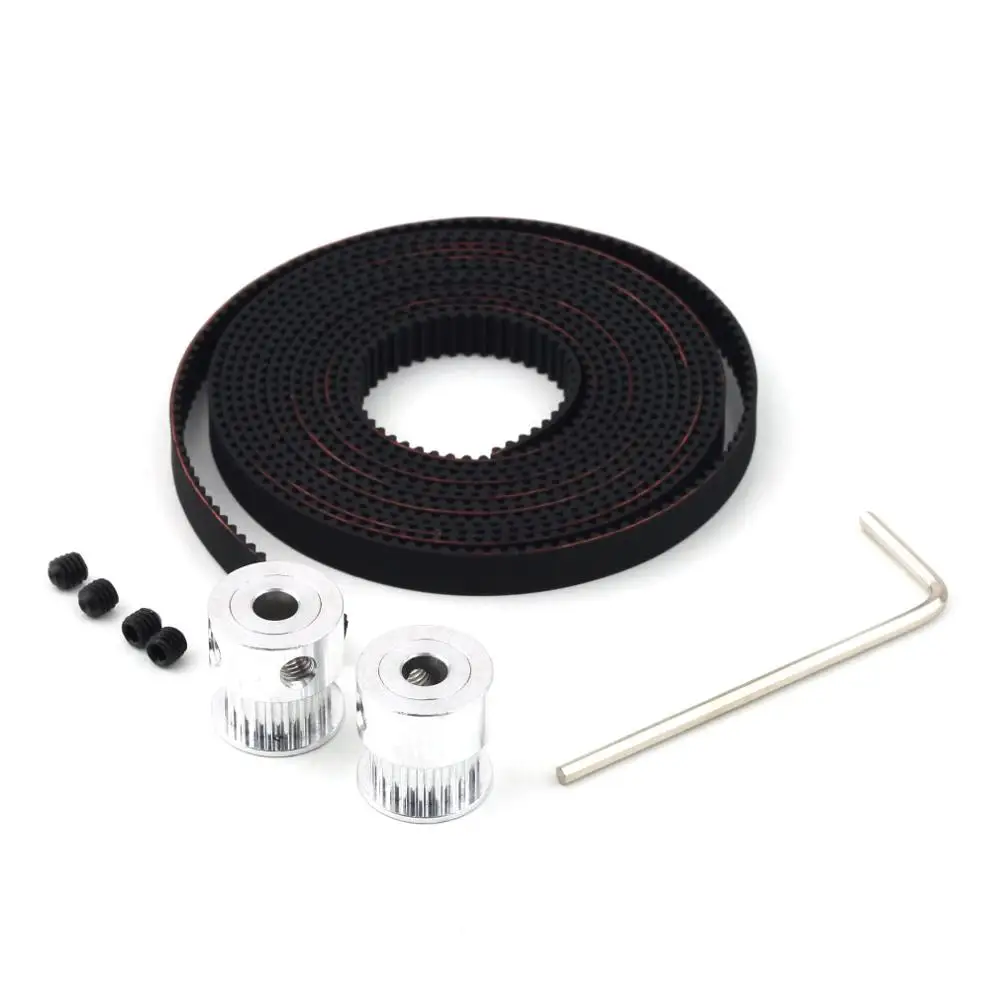 RepRap 2x GT2 20T 5 мм Диаметр шкивы и 2 м ремень ГРМ набор для 3D принтера Prusa изысканно разработанный прочный