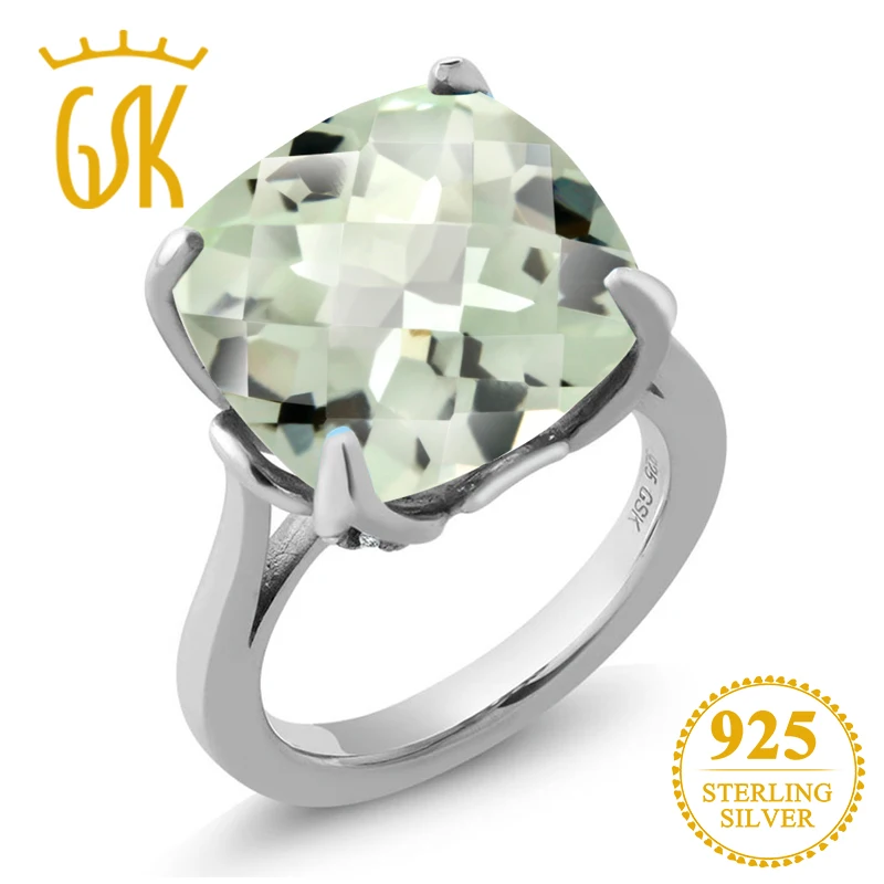 Драгоценный камень 9 72 Ct подушка шахматная доска натуральный зеленый прасиолит