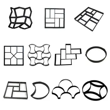 

DIY Plastic Pavement Brick Concrete Stepping Stone Cement Mould Paving Road Mold