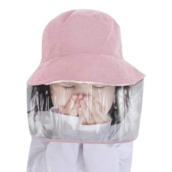 

Child Baby Full-Face Safety Protective Mask Dust-Proof Fisherman Hat Waterproof UV-Proof Sun Hat