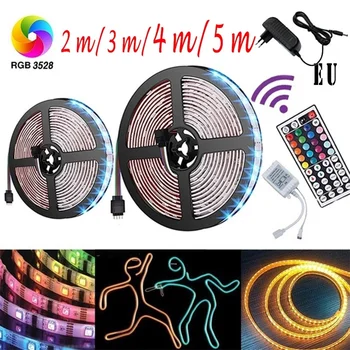 

44Key RGB IR Remote Controller+5/4/3/2M LED Strip 60Leds/M RGB Led Strip Light 2835 Flexible Lighting String Ribbon Tape