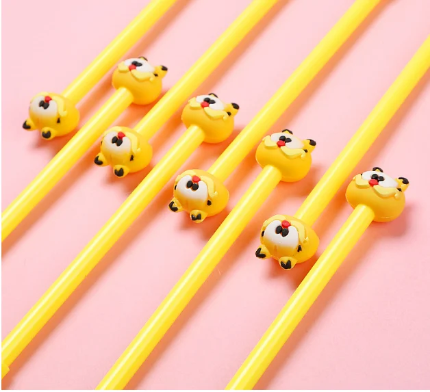 100pcs/Lot Wholesale Gel Pen Creative Cartoon Garfield Neutral Pen 0.5mm Cute Students Stationery Writing Supplies GP582