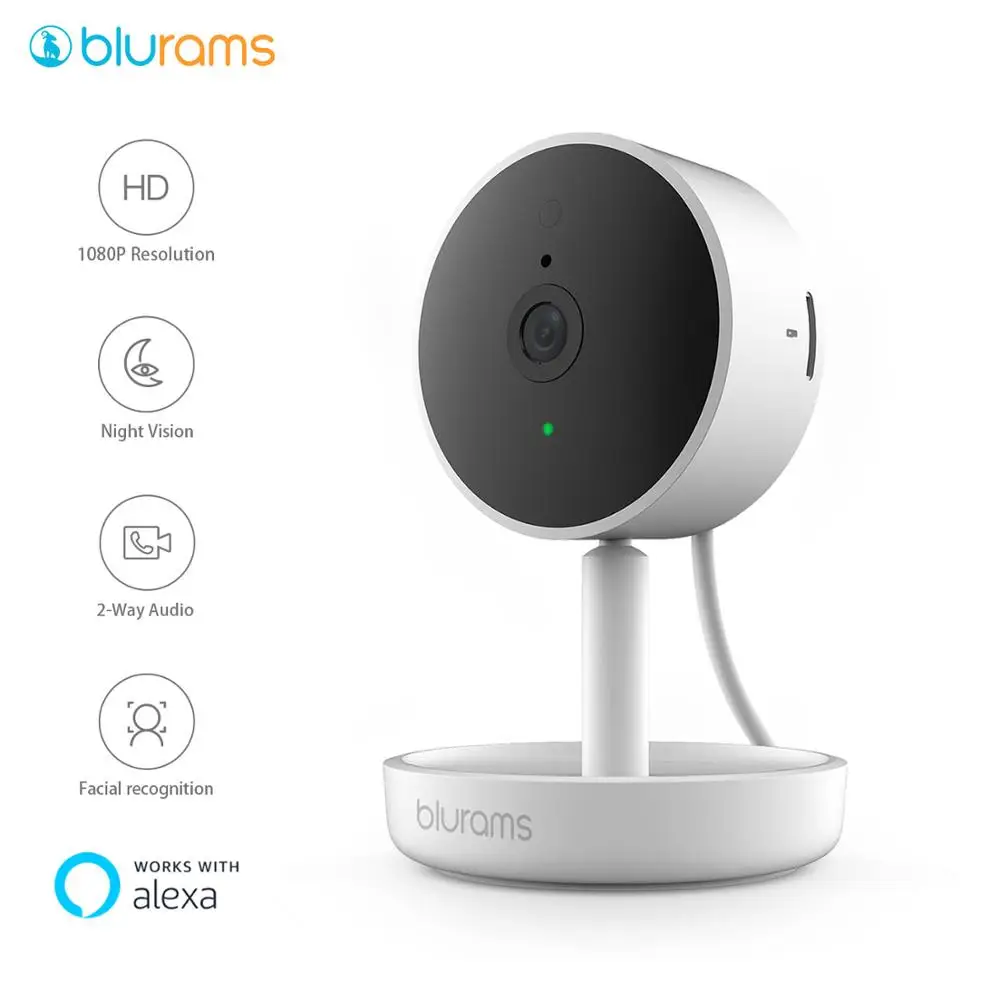 Blurams Home Pro, Security Camera 1080p FHD AI Facial Recognition Wireless WIFI Webcam CCTV Surveillance IP-Camera System