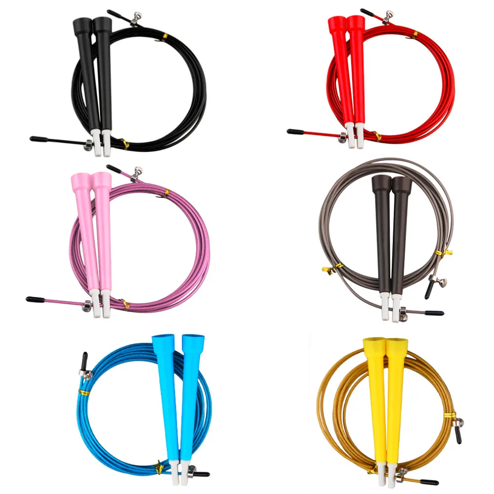 Wire Skipping Rope Length Adjustable Jump Rope Crossfit Fitness Equipment High Speed Aerobic Steel 3m Men Women 3 M (personal)