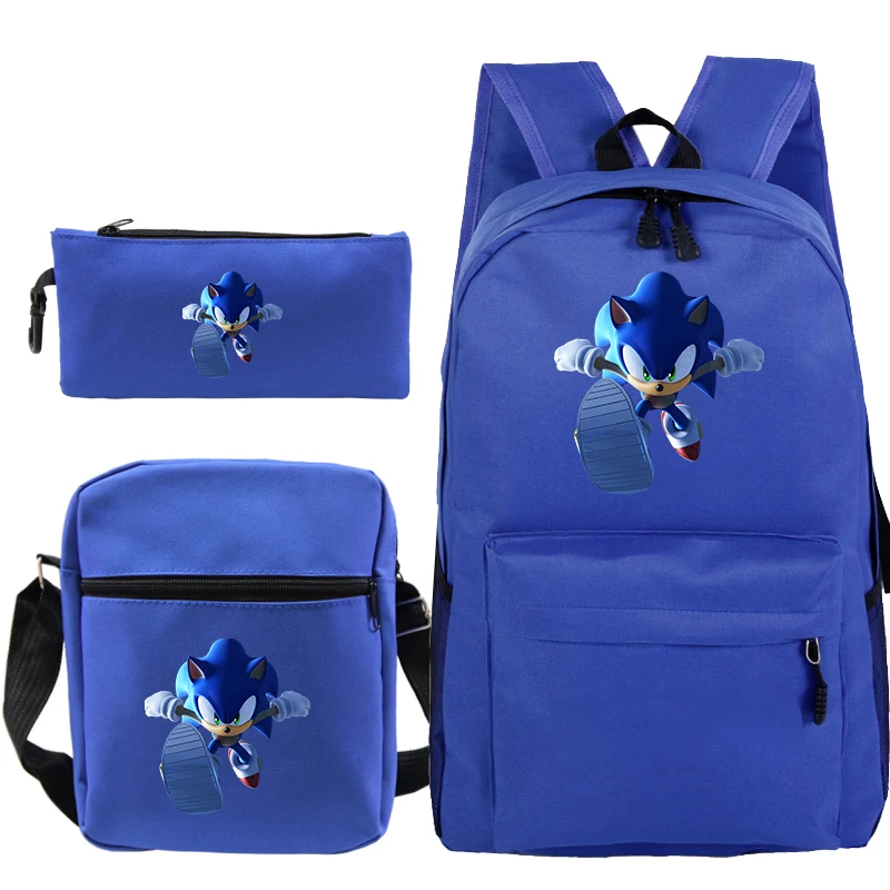 Sonic зубная щётка Mochilas героя из мультфильма для мальчиков и девочек, школьные рюкзаки, сумки для путешествий Bolsa Escolar с Crossbody сумка пеналы для ручек