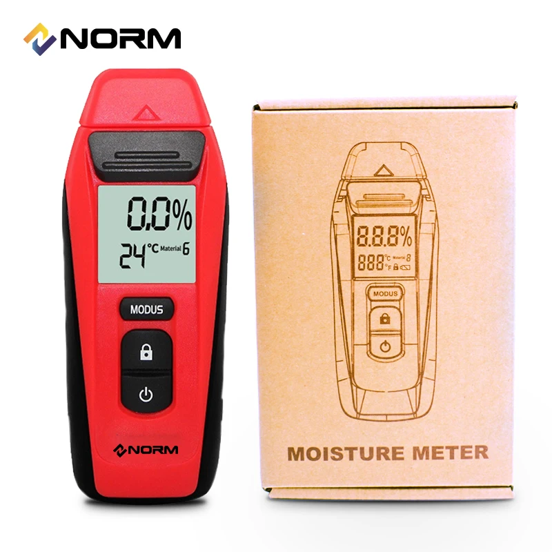 Wood Moisture Meter Portable Digital Wood Moisture Meter Two Pins Hygrometer