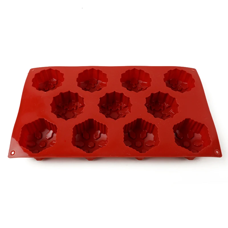 Delidge 1 шт. 11 отверстий Рождественская Силиконовая Снежинка Форма для торта 3D Кекс желе пудинг печенье Маффин мыло Производитель DIY Инструменты для выпечки