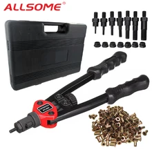 ALLSOME BT-605 Авто слепой заклёпочные пистолеты наборы ручные оправы M3 M4 m5 m6 m8 m10 m12+ 300 шт заклепочные гайки с коробкой