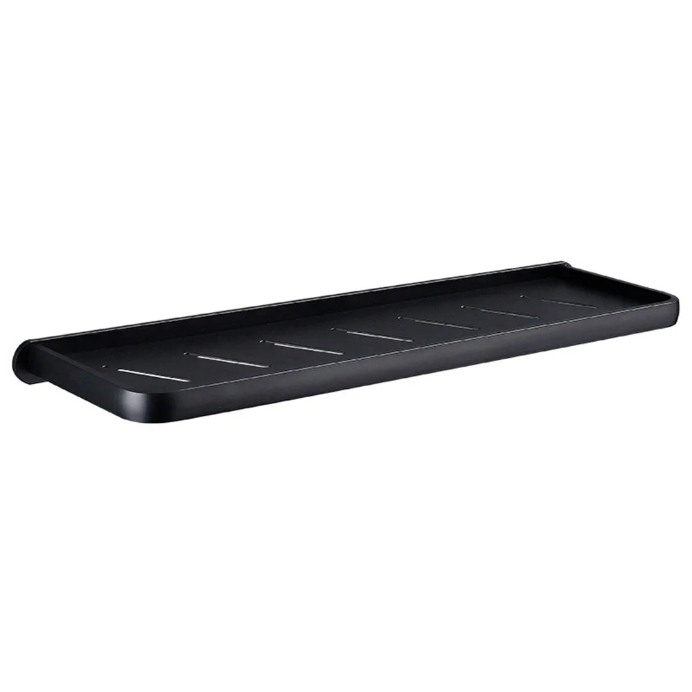 Bathroom Accessories 50cm Modern Black Space Aluminum Wall Mounted Bathroom Shelves Kitchen Wall Shelf Shower Bath Storage Rack