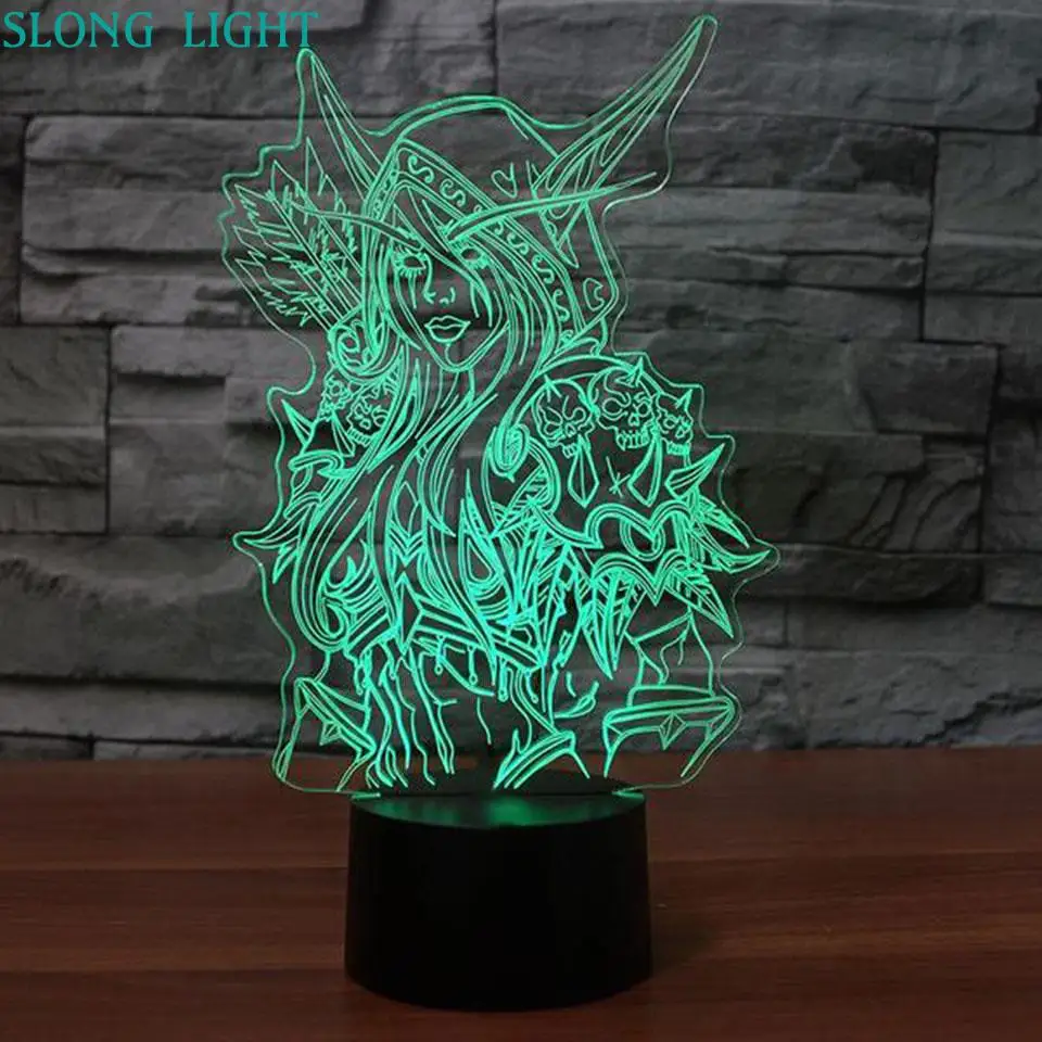 3d лампа World Of Warcraft детский Ночной светильник светодиодный Декор для спальни