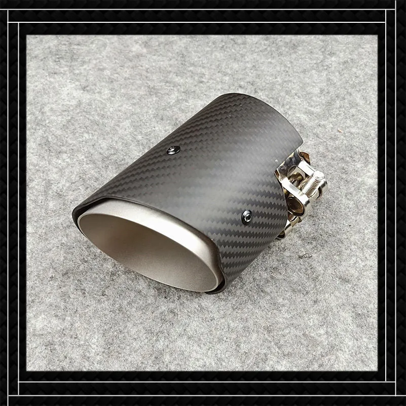 1 шт. матовая выхлопная труба из углеродного волокна наконечник глушителя