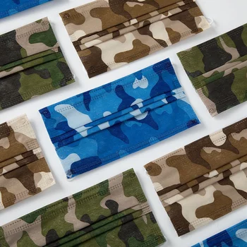 

3-layer Camouflage Disposable Face Mouth Cover PM2.5 Dust Nose Facial Breathable Military Shade