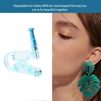 

New Earrings Tools Ear Piercing Disposable Gun Safety With Ear Stud Asepsis Piercing Gun NO PAIN Piercer Toiletry Accessories