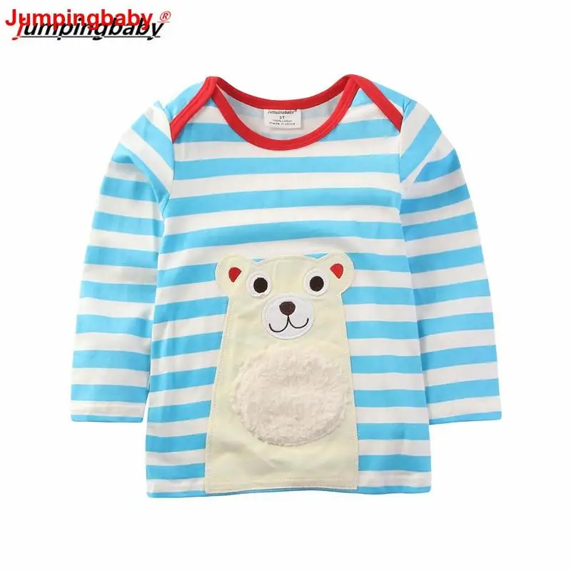 Jumpingbaby/ г. Футболка для мальчиков детская футболка одежда для маленьких мальчиков весенние топы, футболки с принтом животных roupas infantis menino Enfant, Топ