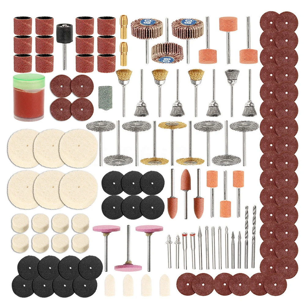 

350pcs Rotary Power Tool Set Mini Drill Kit Sanding Polishing Cutting Grinding Tool Polish Accessory Bit for Dremel Tool