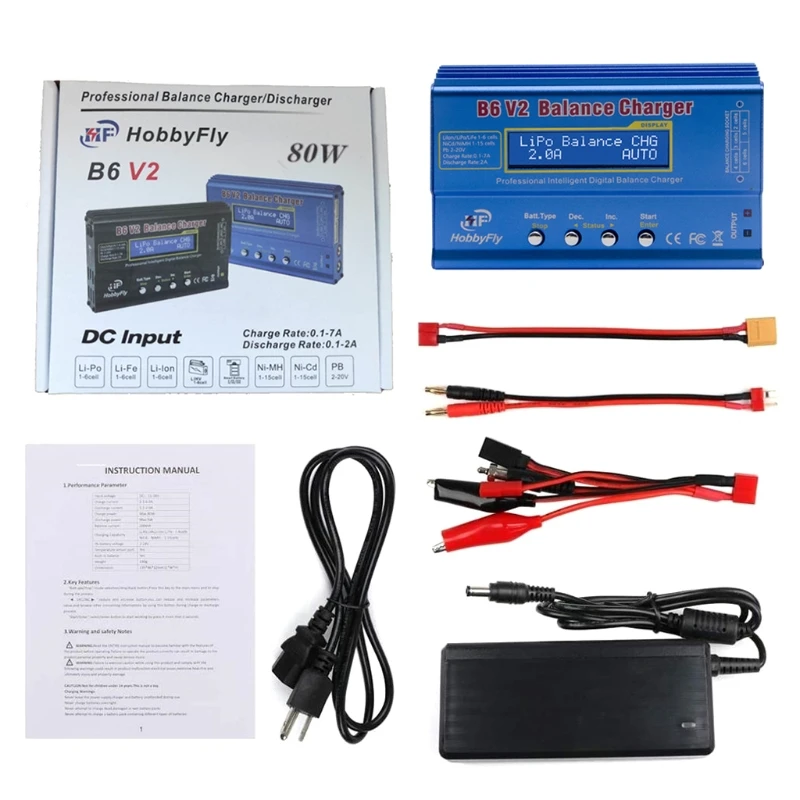 Зарядное устройство для аккумуляторов B6V2 Lipo NiMh Li-Ion Ni-Cd цифровое балансирующее