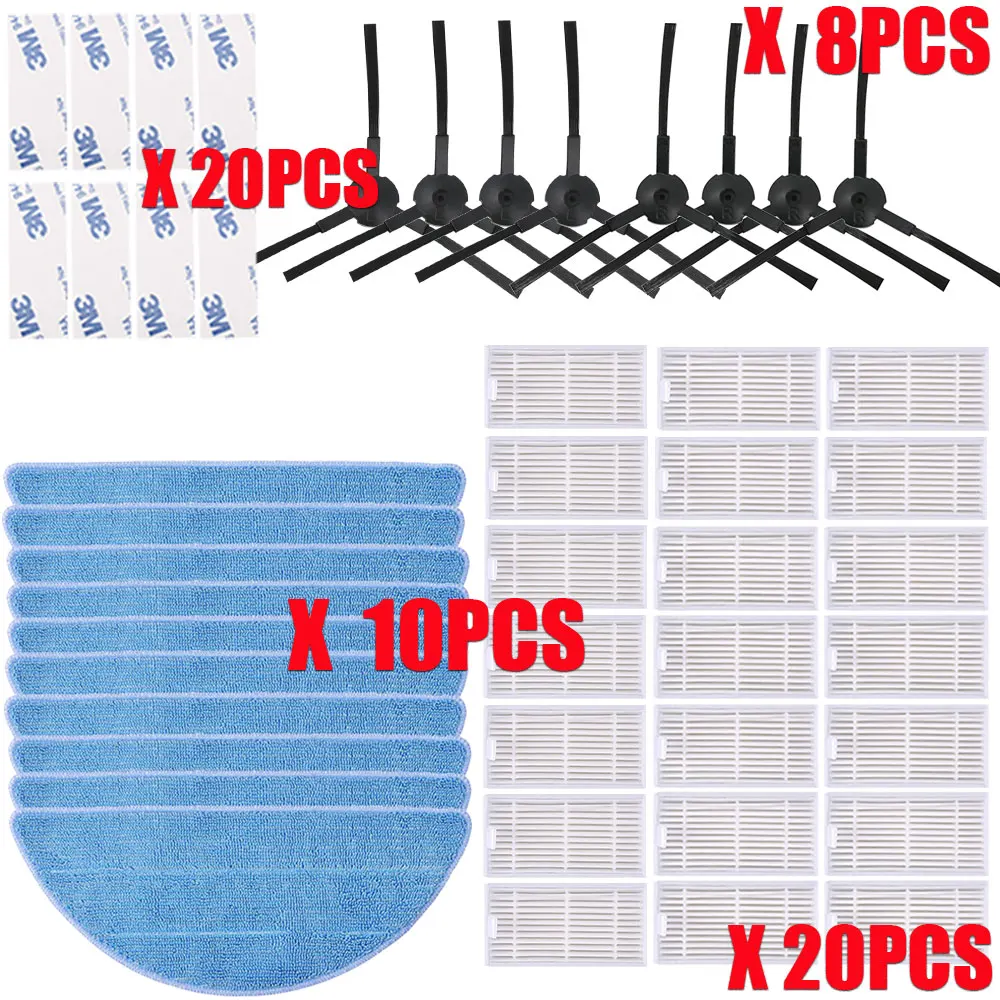 58PCS KIT Кучи фильтр Швабра Ткань боковая щетка для chuwi ilife v5s life v5 pro x5 V3L V5 V3S V3S pro V50 Запчасти для роботизированного пылесоса - Цвет: 58PCS KIT