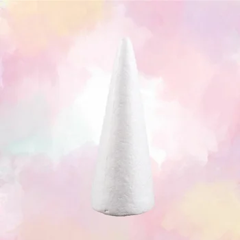 

30cm White Solid Foam DIY Cone Children Handmade Craft Cone Accessories for Home Craft Christmas