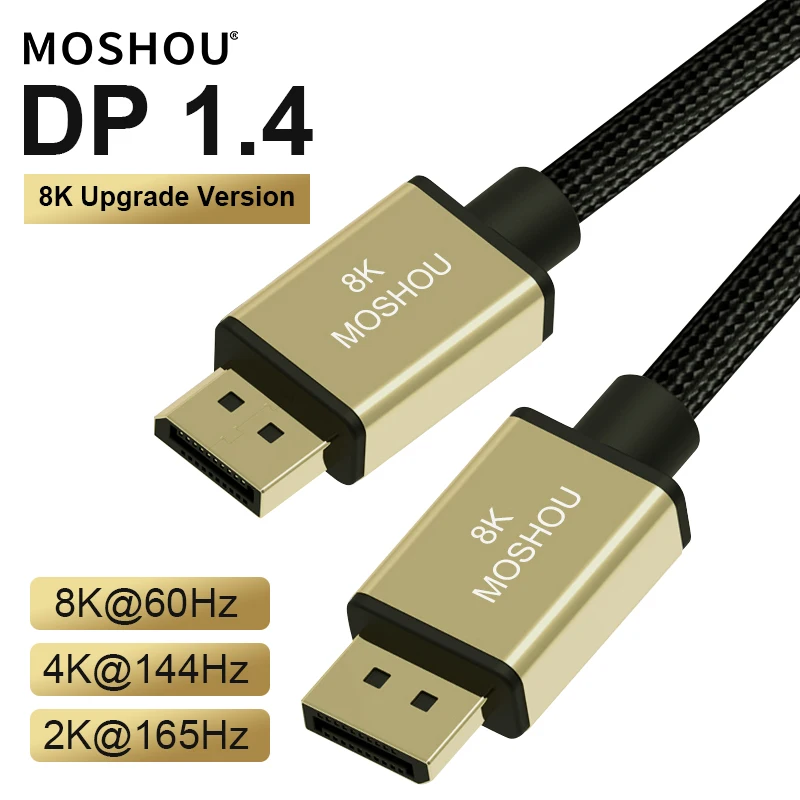 DisplayPort 1.4 Cable 8K 4K HDR 60Hz 144Hz 165Hz Display Port Adapter For RTX3080 Video PC Laptop TV DP Mini to | Электроника