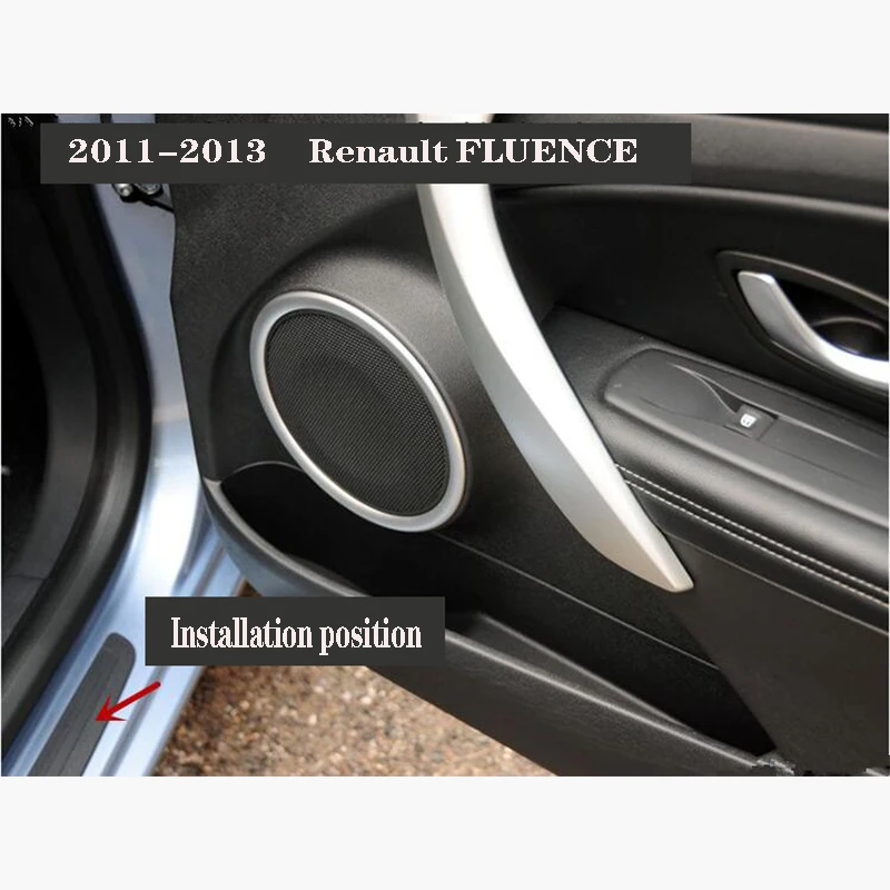 Подходит для 2011- Renault FLUENCE Добро пожаловать педали из нержавеющей стали дверные пороги декоративные аксессуары