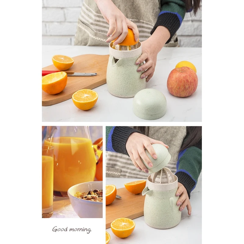 Fruit Manual Juicer for Citrus Oranges Lemons Travel Supplies Manual Rotary Press with Container and Filter Light Portable Juice