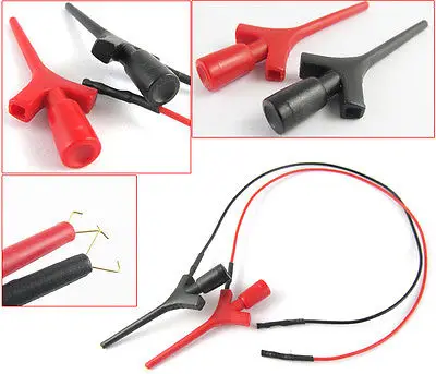 DHL/EMS 40PC высококачественный испытательный крюк с пружинным зажимом liers испытательные зонды SMD IC перемычка с Cables-A7
