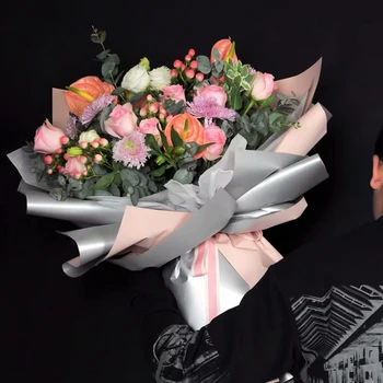 

40pcs Flower wrapping paper double - colored silver ouya paper thickened waterproof flower bouquet wrapping paper free shipping