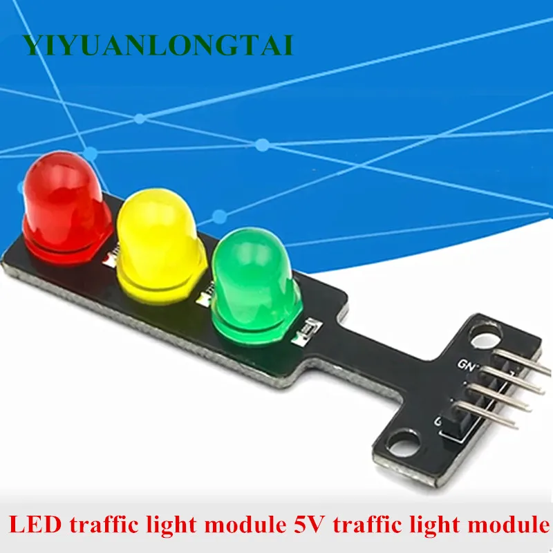 

Mini 5V Traffic Light LED Display Module for Arduino Red Yellow Green 5mm LED RGB -Traffic Light for Traffic Light System Model