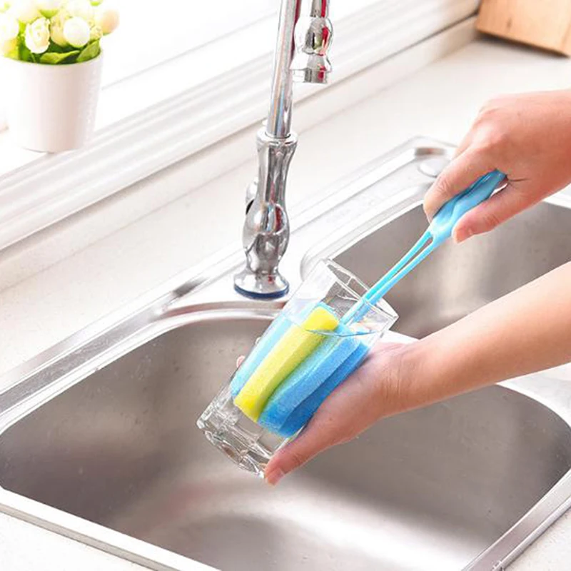 

Baby Bottle Brushes Set Sponge Plastic Glass Milk Water Cup Cleaner Nipple Pacifier Milk Feeder Cleaning Brushes Set