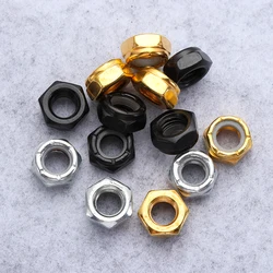 20Pcs Carbon Steel Longboard Trucks Wheels Replacement Axle Nuts Axles Nut Sturdy Skateboards Hardware High Quality Accessories