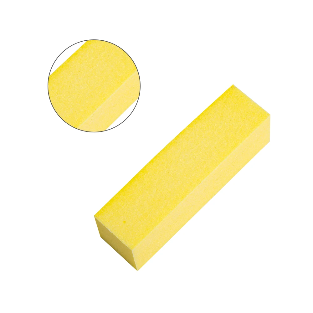 YELLOW 10 шт губки для ногтей для УФ-геля Белый пилочка для ногтей буферный блок маникюрный лак шлифовальный буфер для ногтей цветной буферный блок - Цвет: YELLOW