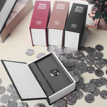 

Behogar Simulation Dictionary Book Safe Box Money Coin Storage Banks Case with Key Lock for Home Office Travel