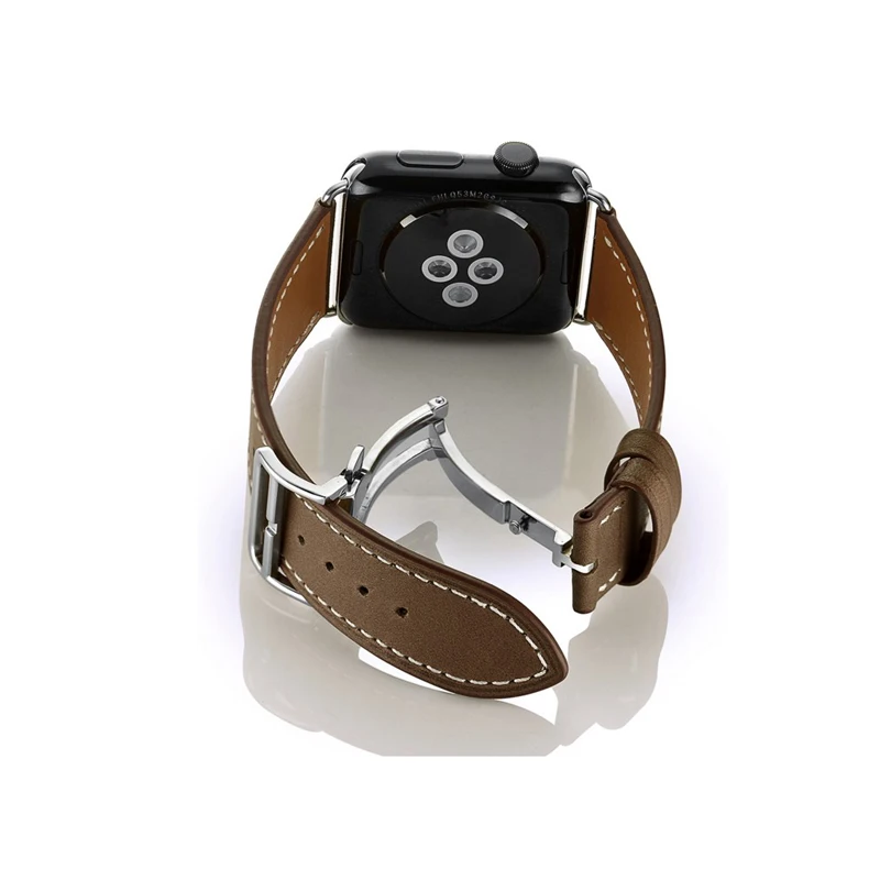 Ремешок для apple watch band 5 4 44 мм 40 мм correa iwatch 3 2 42 мм 38 мм раскладной кожаный браслет с пряжкой аксессуары для apple watch