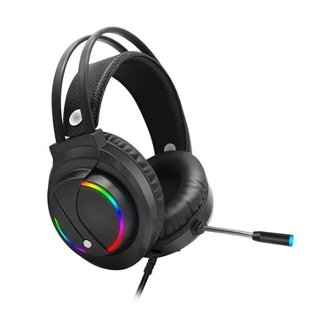 

RGB Over-Ear Gaming Headphone Surround Sound USB Wired Headset Enduring Gorgeous for Computer Tablets Smartphone